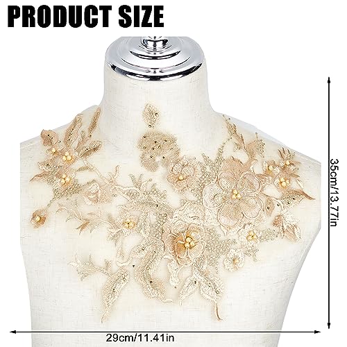 NICENEEDED Fabric Flower Lace Applique - Image 2
