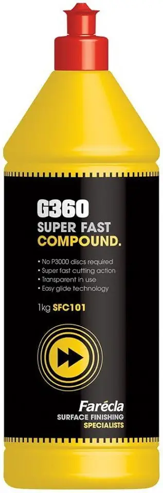 FARECLA G360 Super Fast Compound 1lt Removes Holograms and Swirls Marks (1kg)