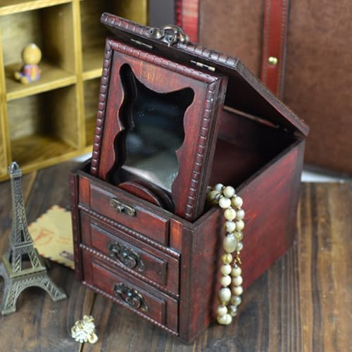 Boîte à bijoux avec miroir pour ne plus emmêler vos colliers délicats - 5
