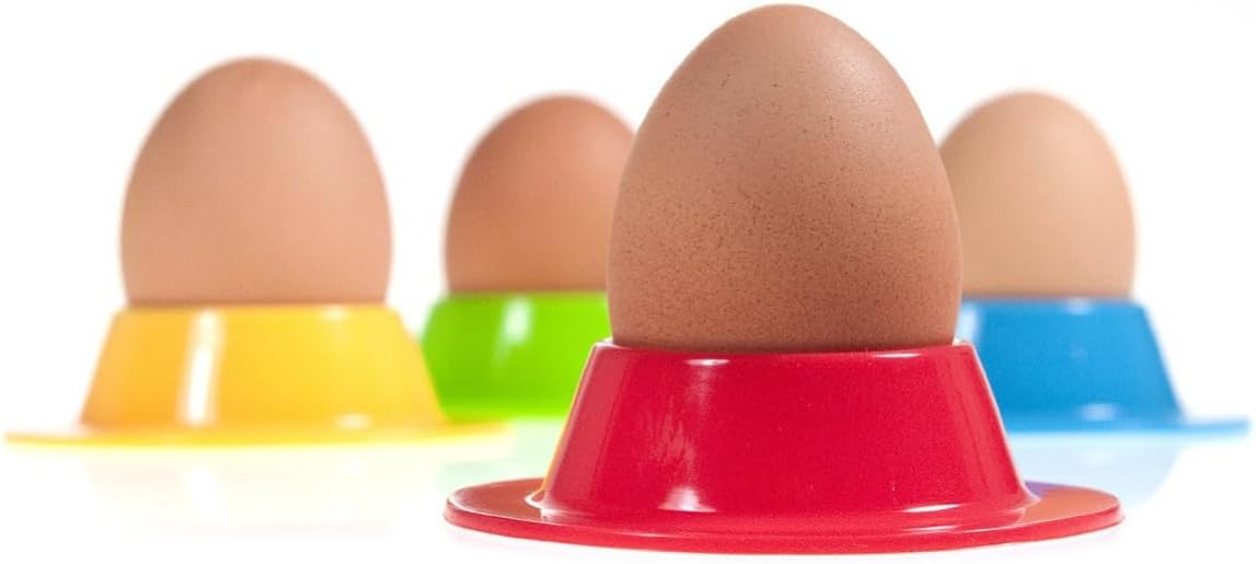 4pcs Portable Silicone round Egg Cups Holders for Easy Serving Display