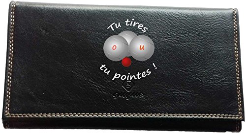 Compagnon Porte Chequier Portefeuille Porte Carte Porte Monnaie Noir Petanque