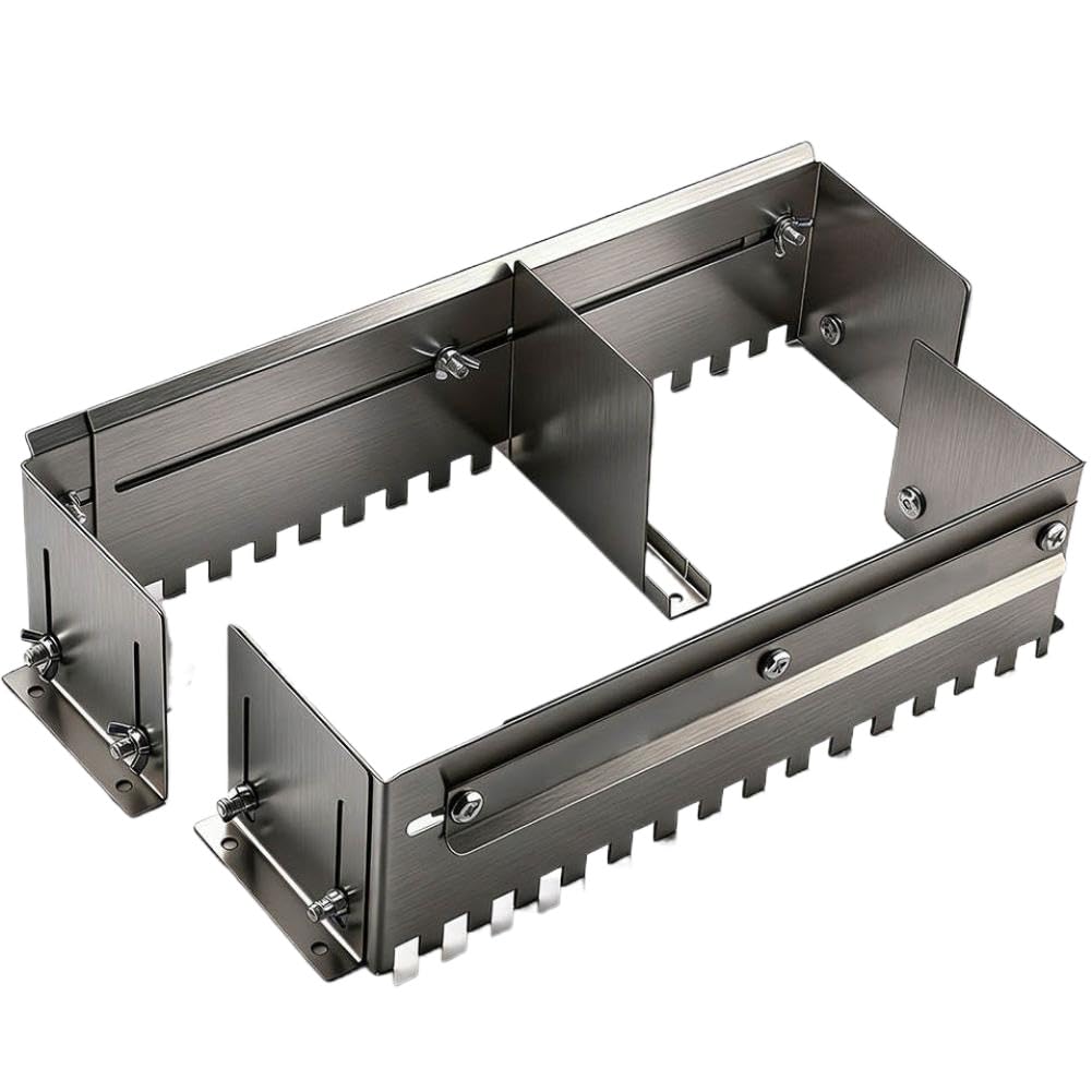 Adjustable Notched Trowel Mortar Comb for Wall Floor Tiling Fast and Equal Application of Adhesive On The Floor(A)