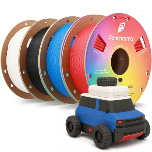 Image of Polymaker Panchroma Matte PLA 3D Printer Filament Bundle 4kg, 1.75mm | High Speed 3D Printing Filament Fits for Most FDM Printers, Cotton White*1+Charcoal Black*1+Sapphire Blue*1+Lava Red*1