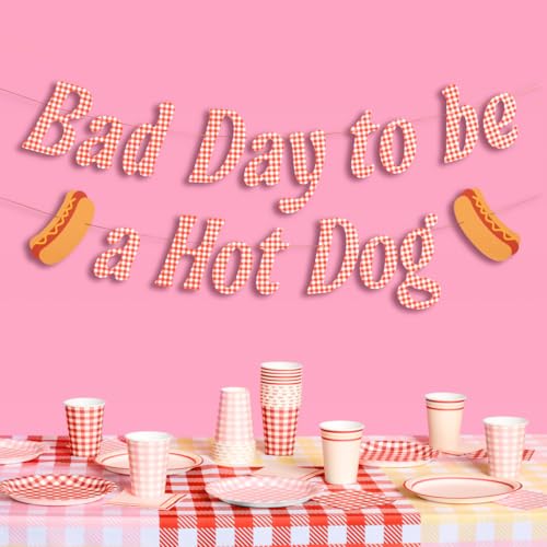 xo Fetti Hot Dog Banner | Cookout Party BBQ Decor Summer Party July 4th Kids Party Funny
