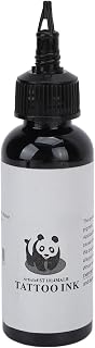 Tattoo Ink, Accurate Proportion Beautiful Body Tattoo Pigment High Color Saturation 60ml Conical Bottle Nozzle for Tattoo Shops (Black)