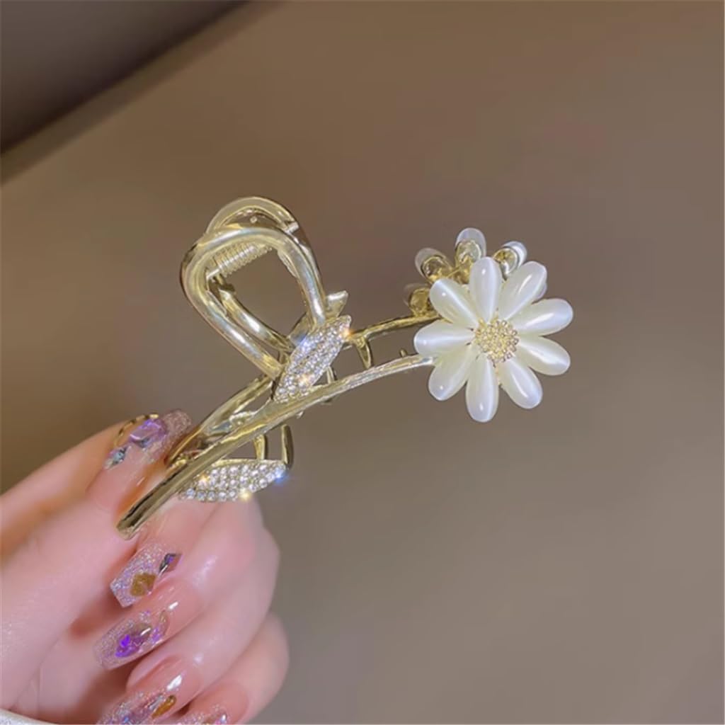 Daisy Flower Super Fairy Grab Clip Hair Clip Female Back of Large Shark Clip Plate Hair Headdresses