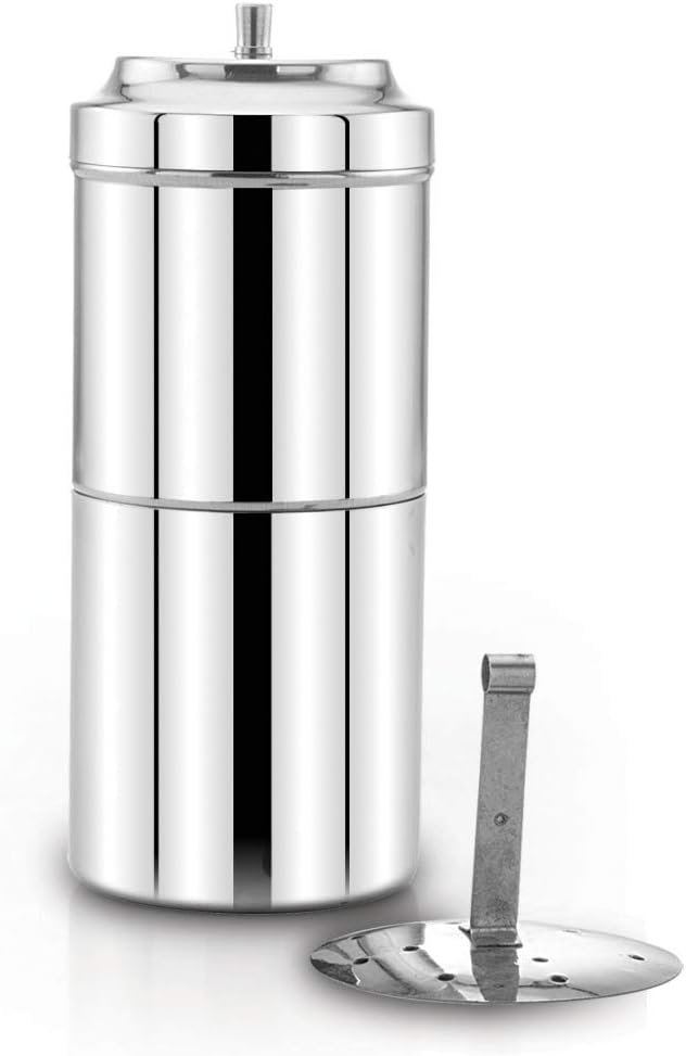 Stainless Steel South Indian Filter Tea and Coffee/Kaapi Drip Maker for Kitchen (400 ML) By Indian Collectible