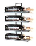 weinregal wand eiche Weinregal für die Wandmontage „4 Wine“ mit Platz für 4 Flaschen. Aus Metall geschmiedet und pulverbeschichtet in der Farbe Schwarz.