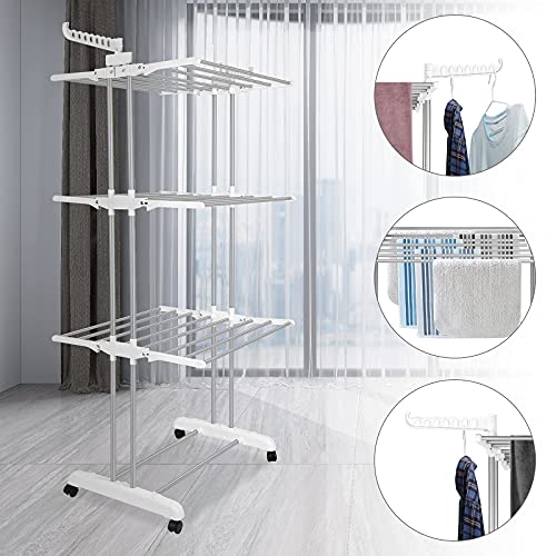 Innotic Clothes Drying Rack (White, Large) - Image 6