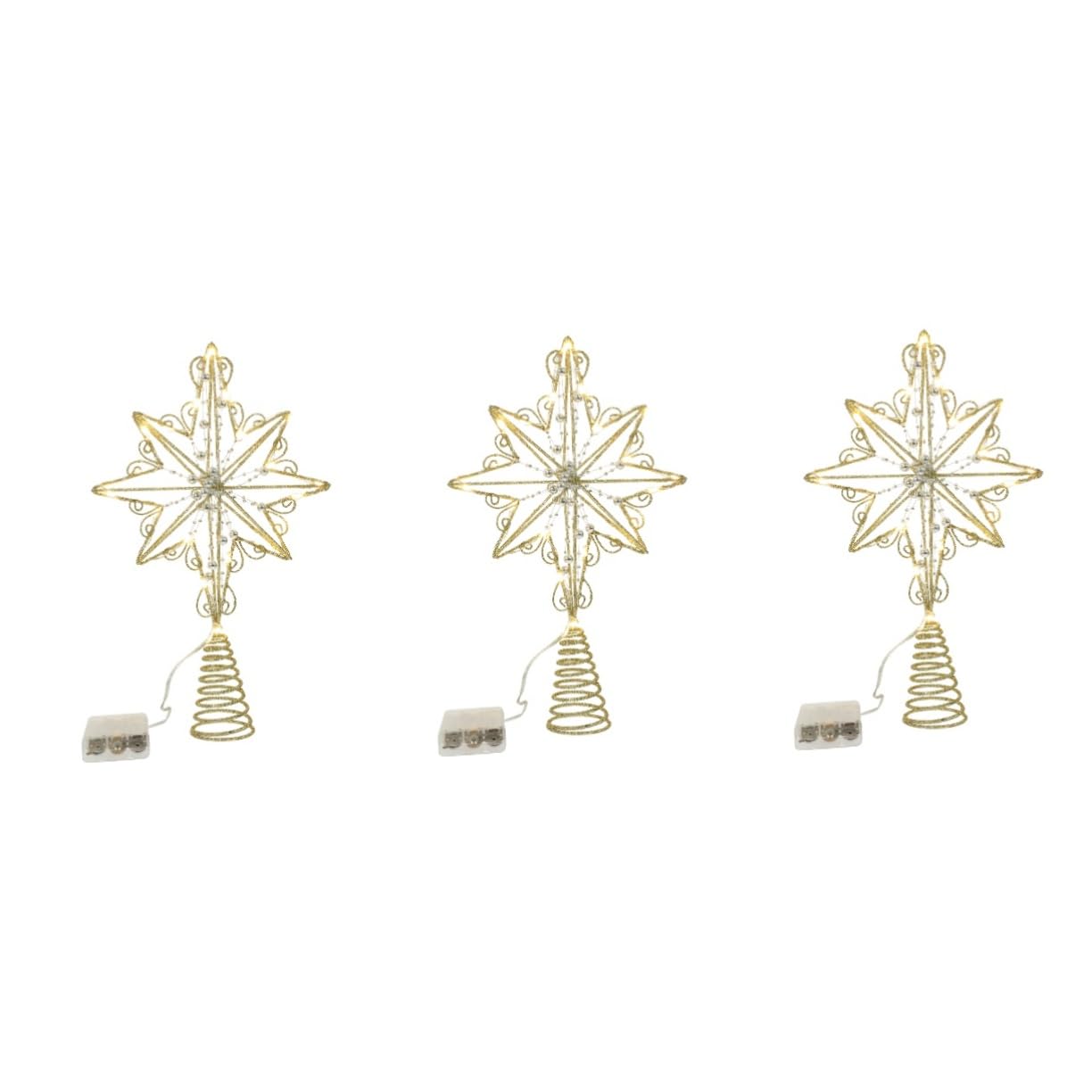 IMIKEYA 3 Stück Anis Baumspitze Stern Pentagramm Baumspitze Stern Baumkrone Weihnachtsbaum Dekoration e Ornament Weihnachtsbaum Verzierung Ornament