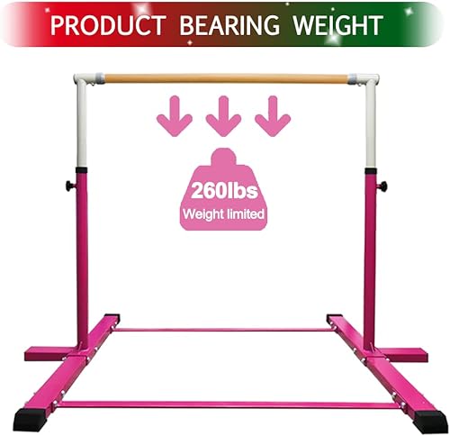 Miniatura 3 de JOYSFIT Barras de gimnasia Kip, barra de entrenamiento expandible para el hogar, barra horizontal ajustable de 3 pies a 5 pies de altura, equipo de