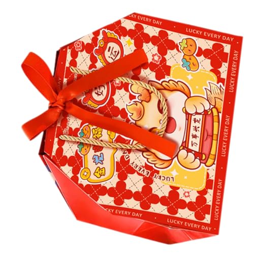 Anneome Caja de para Dulces Grande con Diseño Dragón Dorado Bolsa para y Chocolates para Decoración y Fiesta de Año y Festival de Primavera