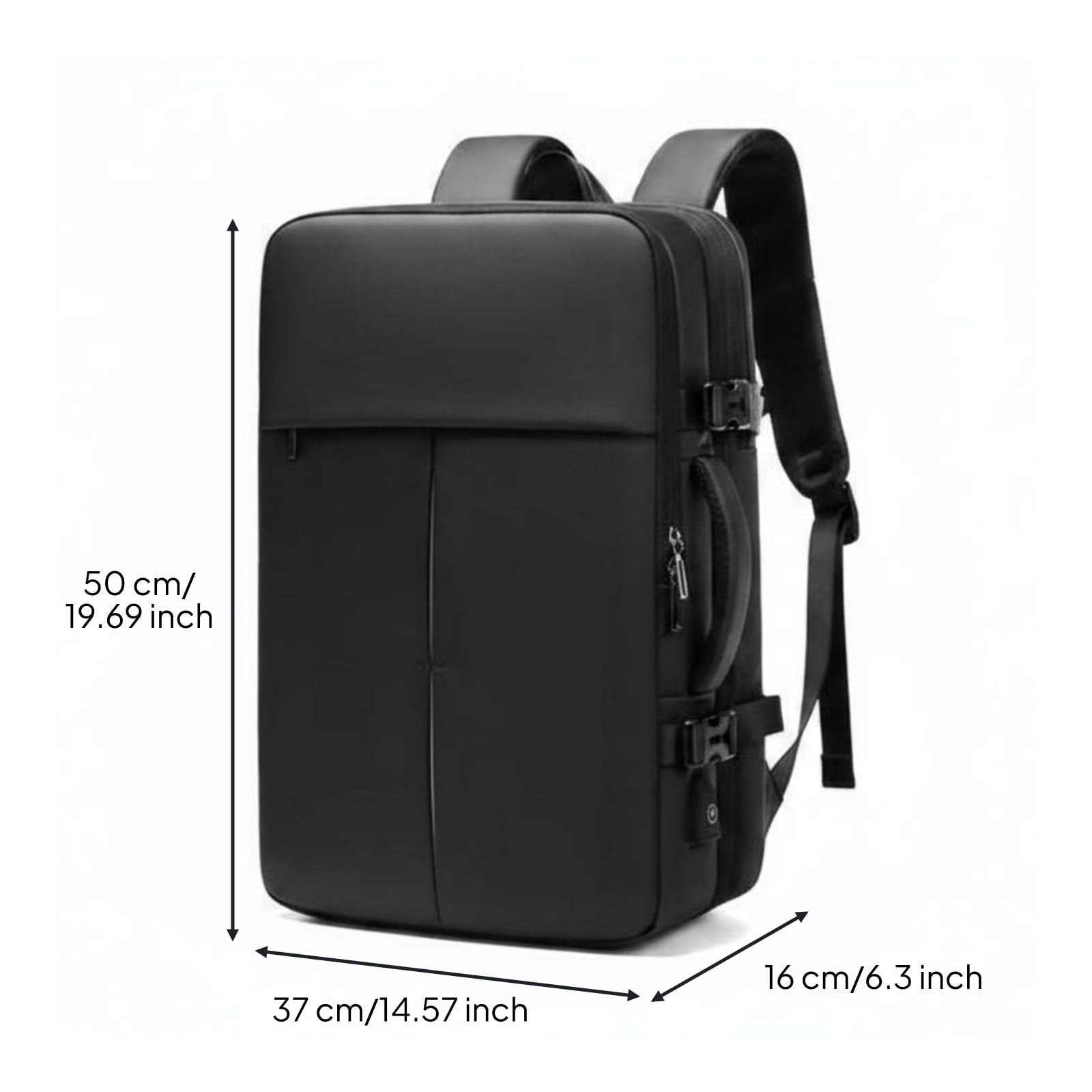 Zaino da Lavoro Uomo Zaino Laptop Zaino Computer Borsa Ufficio Espandibile Impermeabile in Tessuto Oxford con Scomparto Pc Multiple Adatto per Ufficio Pendolarismo Viaggio d'Affari
