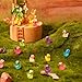 GGSTDDUP 80 Pack Luminous Mini Resin Ducks, Mini Ducks Tiny Duck Miniature Duck Figures Wearing Hat, Glow in The Dark DIY Crafts Cake Decor for Micro Landscape Dollhouse Garden (8 Colors)