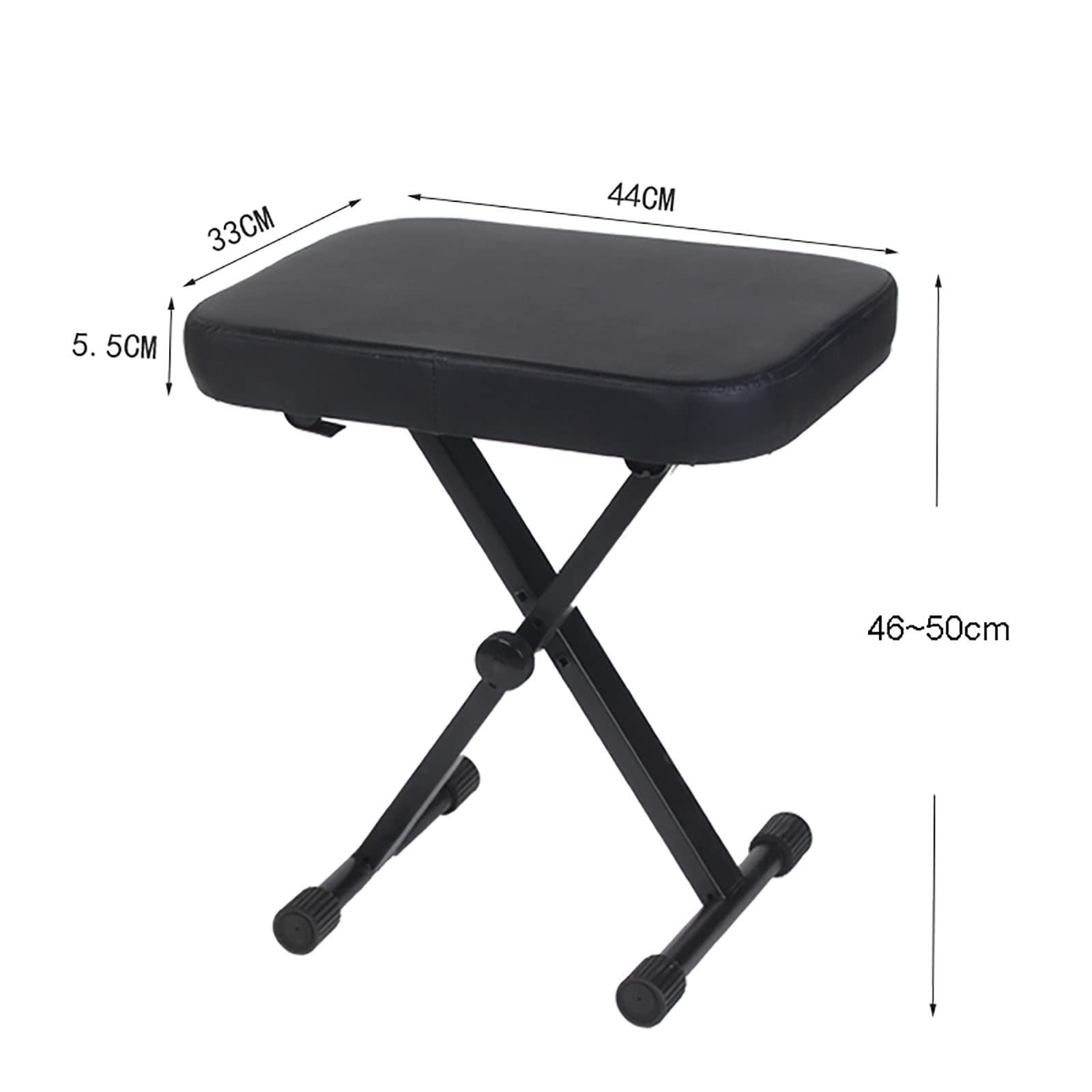 Sgabello per Pianoforte, Tavolo da toeletta, Sgabello Regolabile per Pianoforte, Sedia, Sgabello in Stile X con Pelle