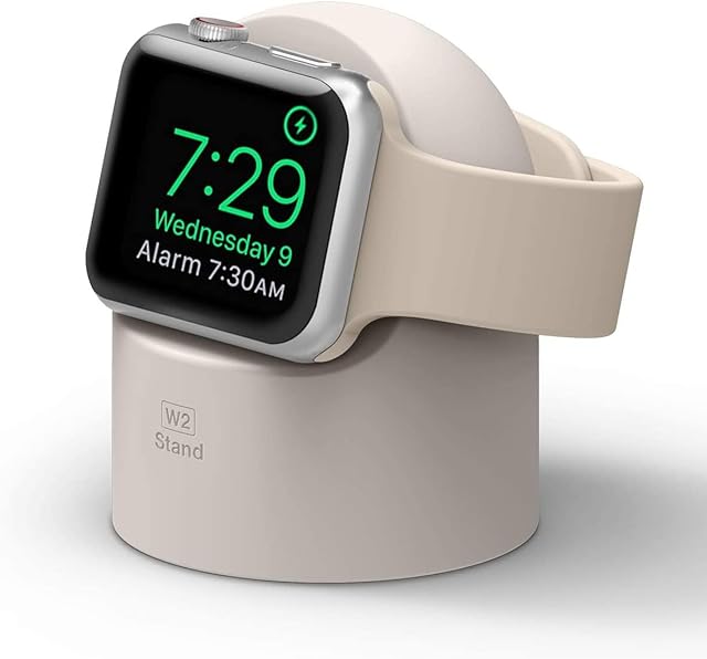 elago W2 stojak kompatybilny z Apple Watch Series Ultra, 8, SE2 (2022), 7, 6, SE, 5, 4, 3, 2, 1 / 49 mm, 45 mm, 44 mm, 42 mm, 41 mm, 40 mm, 38 mm (taupe)