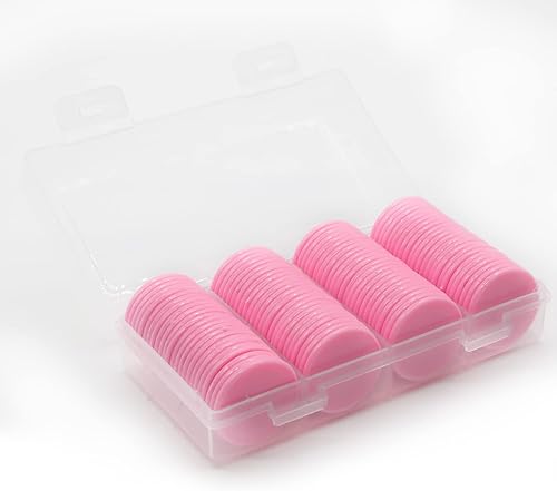 Vista 87 de Juego de 100 fichas de juego de fichas de póquer de plástico opaco con caja de almacenamiento (azul, 1 pulgada)