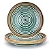 THE CHEF COLLECTION Lot de 4 assiettes Llano Art 26, collection Art, assiette plate, porcelaine colorée, 26,5 x 26,5 x 2,6 cm