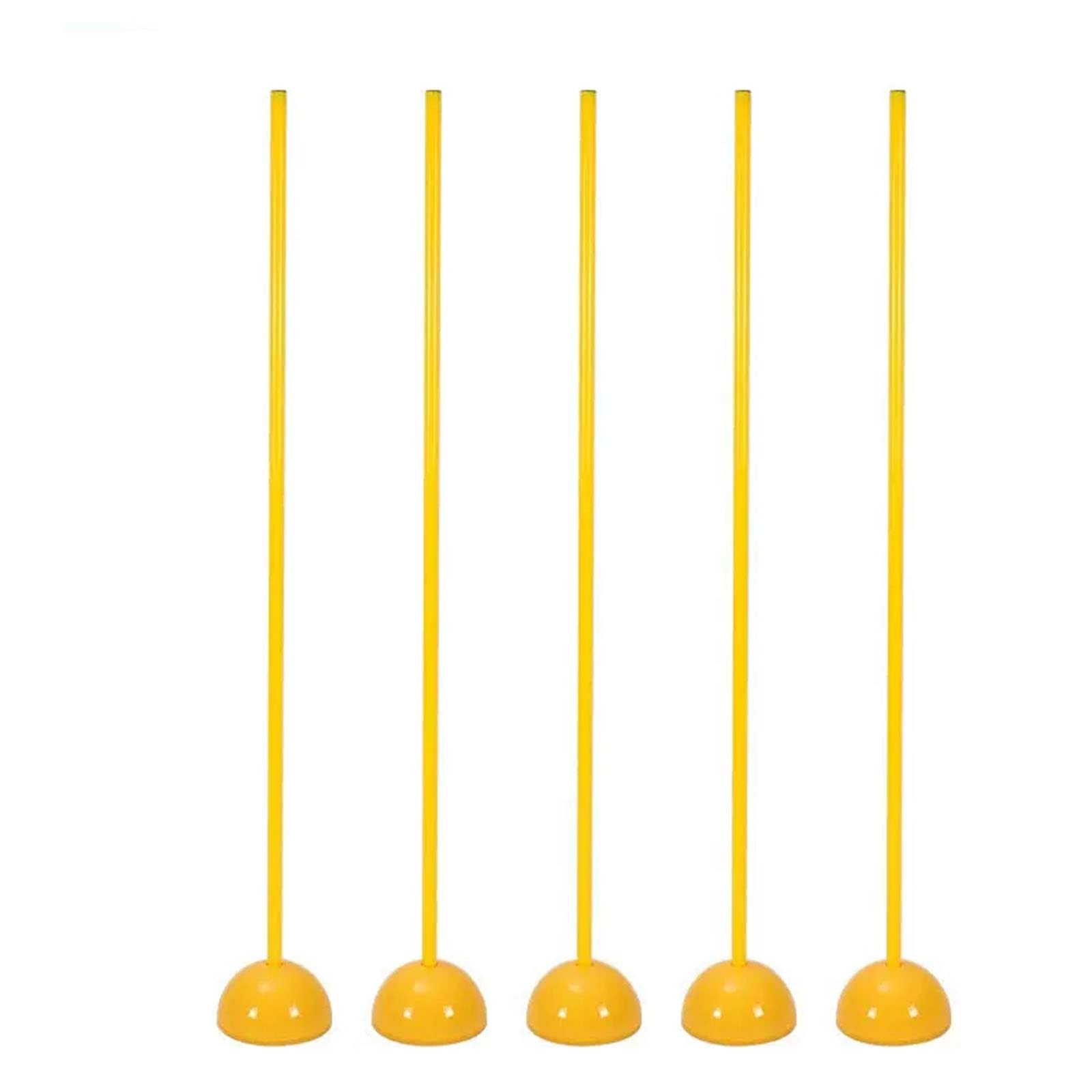 ZAQYCM Slalomstangen Fussball Agility Stangen Gymnastik Geschwindigkeit Slalomstangen Mit Sockel, Agility Trainingsstock Für Fußball, Pferd Und Hunde, Fußball/Basketball/Volleyball Trainingshilfe