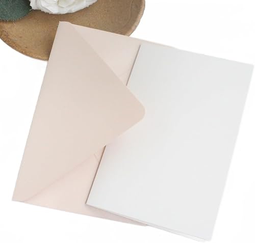 Miniatura 1 de Sobres de color rosa rubor con tarjetas de notas en blanco, tarjetas de invitación personalizadas de 4 x 6 pulgadas, tarjetas de agradecimiento