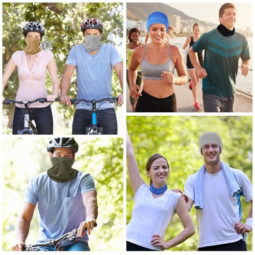 Image of Geyoga Summer UV Protection Cooling Neck Gaiter | Sunscreen Breathable Face Scarf Bandana Mask Neck Gaiter for Outdoor Fishing Hiking Camping