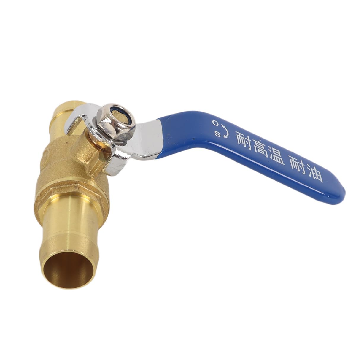 Ludom Lot de 2 vannes à bille d'arrêt à 2 voies de 19 mm, embout droit, vanne à bille en laiton avec poignée de commande à 90° pour conduites d'air, de gaz et de carburant.