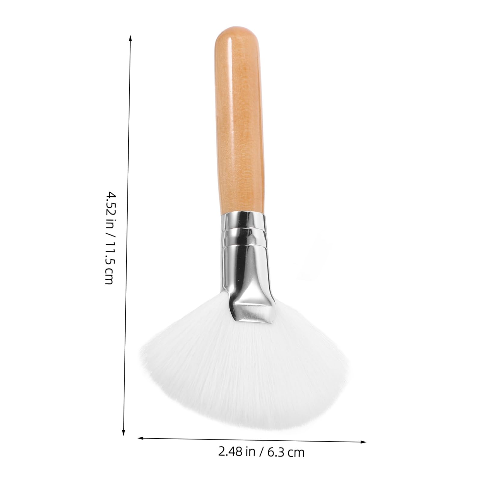 MERRYHAPY Face Powder Brush Set 2pcs Makeup Brush for Foundation Blush Long Handle Short Handle for Highlighter Professional Makeup Tools