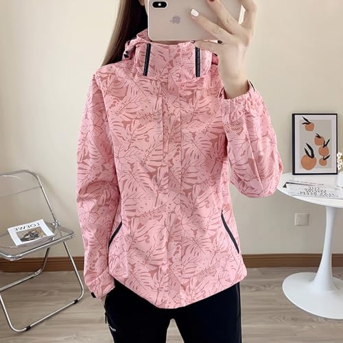 Chaqueta cortavientos de mujer transpirable con capucha ajustable verde para running 2