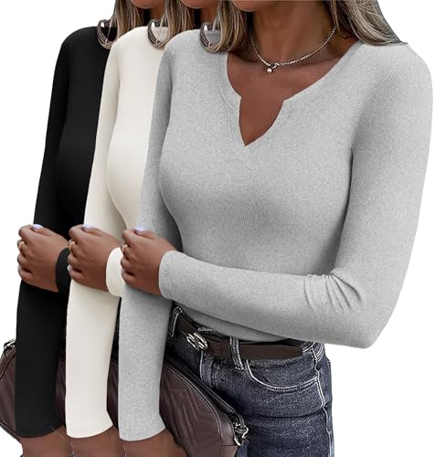 1 and 3 Pack Rib Knit Slim Fit Tops  - image 1