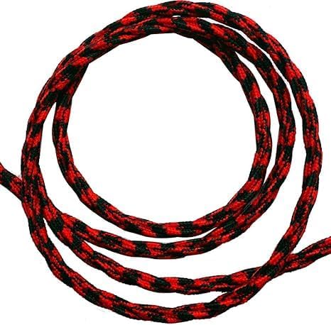 DC Voltage 3 Core Electrical Cable - 5 Meters / 16.4FT Braided Vintage Flex Cable, Twisted Fabric Wire Cord for DIY Lamps, Industrial Pendant Light, Appliances (Red, Black)