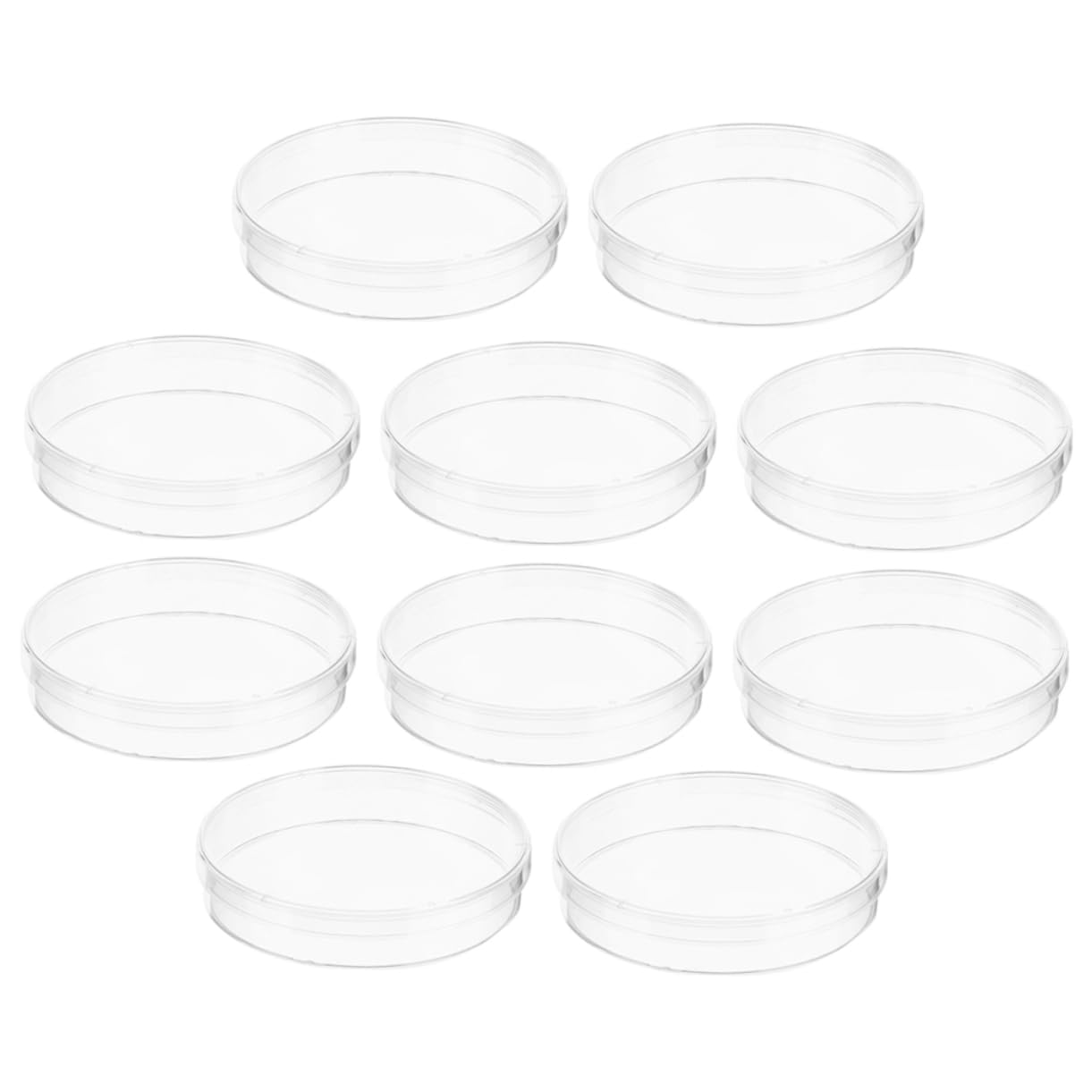 Gatuida 50stücke Transparente Petrischalen Mit Deckel Für Wissenschaftliche Experimente Autoklavierbar Für Zellkultur Und Mikrobiologie Hochtransparent Und Hitzebeständig