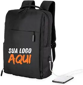Mochila Personalizada com Logo – USB, Fone de Ouvido, Resistente à Água e Desbotamento | Mochila Executiva | Mochila Escolar | Mochila para Trabalho, Viagens e Faculdade