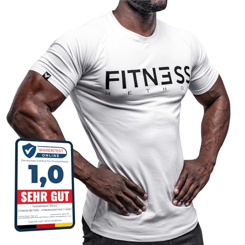 Fitness Method, Sport T-Shirt Herren, Slim-Fit Shirt bequem & hochwertig...
