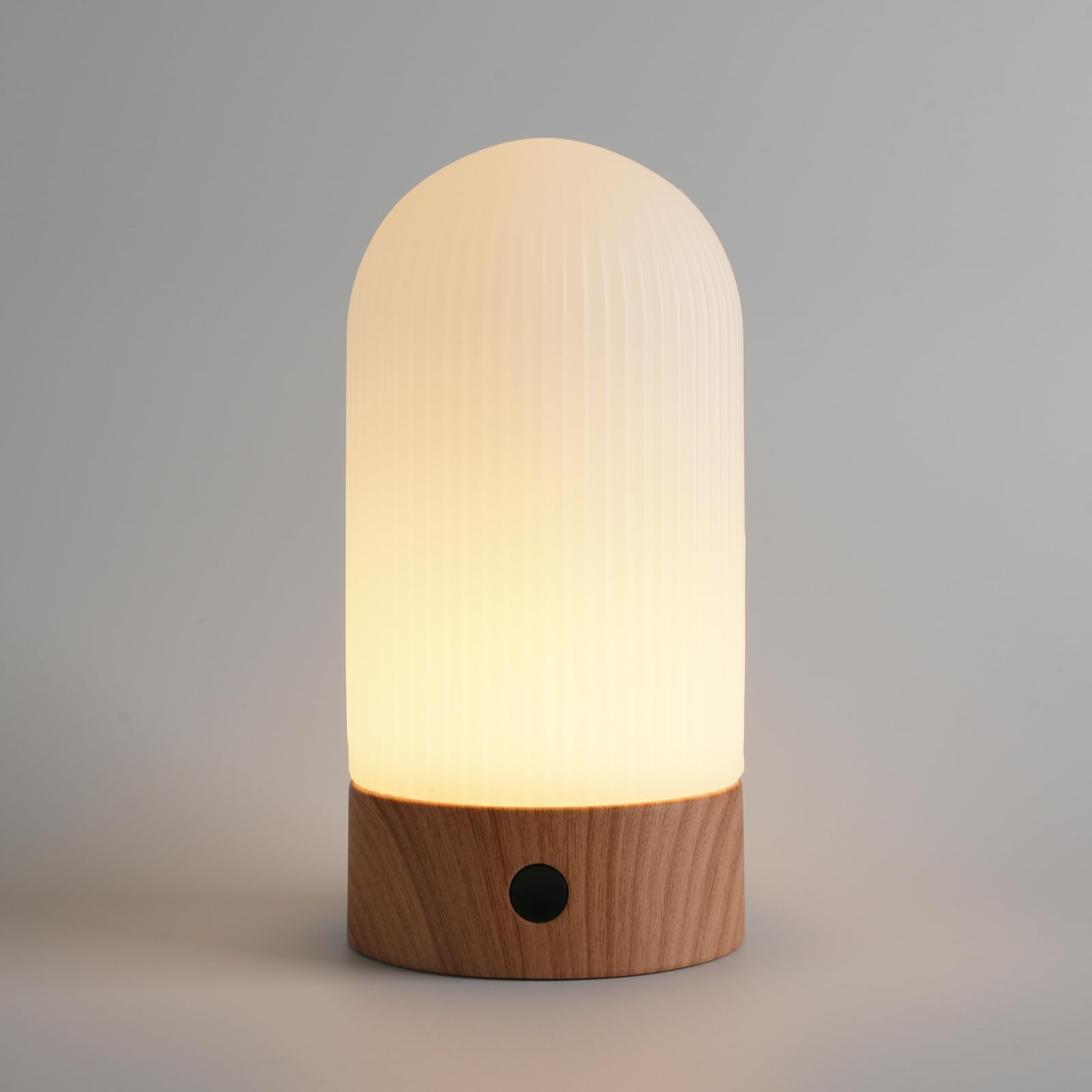 Photo 1 of WEILAILUX Battery Operated Shower Lamp Waterproof, Small Portable Cordless Table Lamp Rechargeable, Touch Dimmable Mood Light for Home/Patio/Dining/Outdoor (Wood Grain)