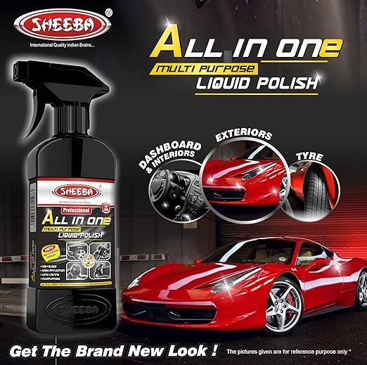 Multipurpose Liquid Polish for Car and Home, Interior and Exterior Surfaces, High Gloss Formula, 200mL