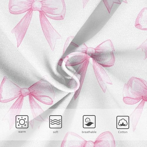 Wusikd Pink Bows Girls' Underwear Cotton White Color Girls Briefs Soft Toddler Underwear 2T3