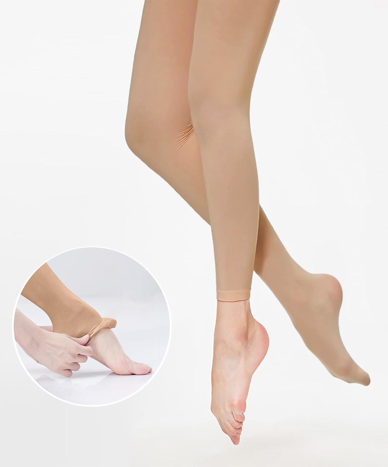 Girls Women Dance Ballet Tights Convertible Transition Leggings for Kids Students Tights 60D (Toddler/Kids/Women) - Image 2