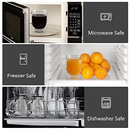 Szuah 15 Oz Clear Coffee Mug, Clear Mugs, (6 Pack) Glass Coffee Mugs With Handles Glass Mugs For Hot Beverages, Perfect For Coffe Latte Cappuccino Beer Juice, Microwave, Dishwasher Safe #TOP2