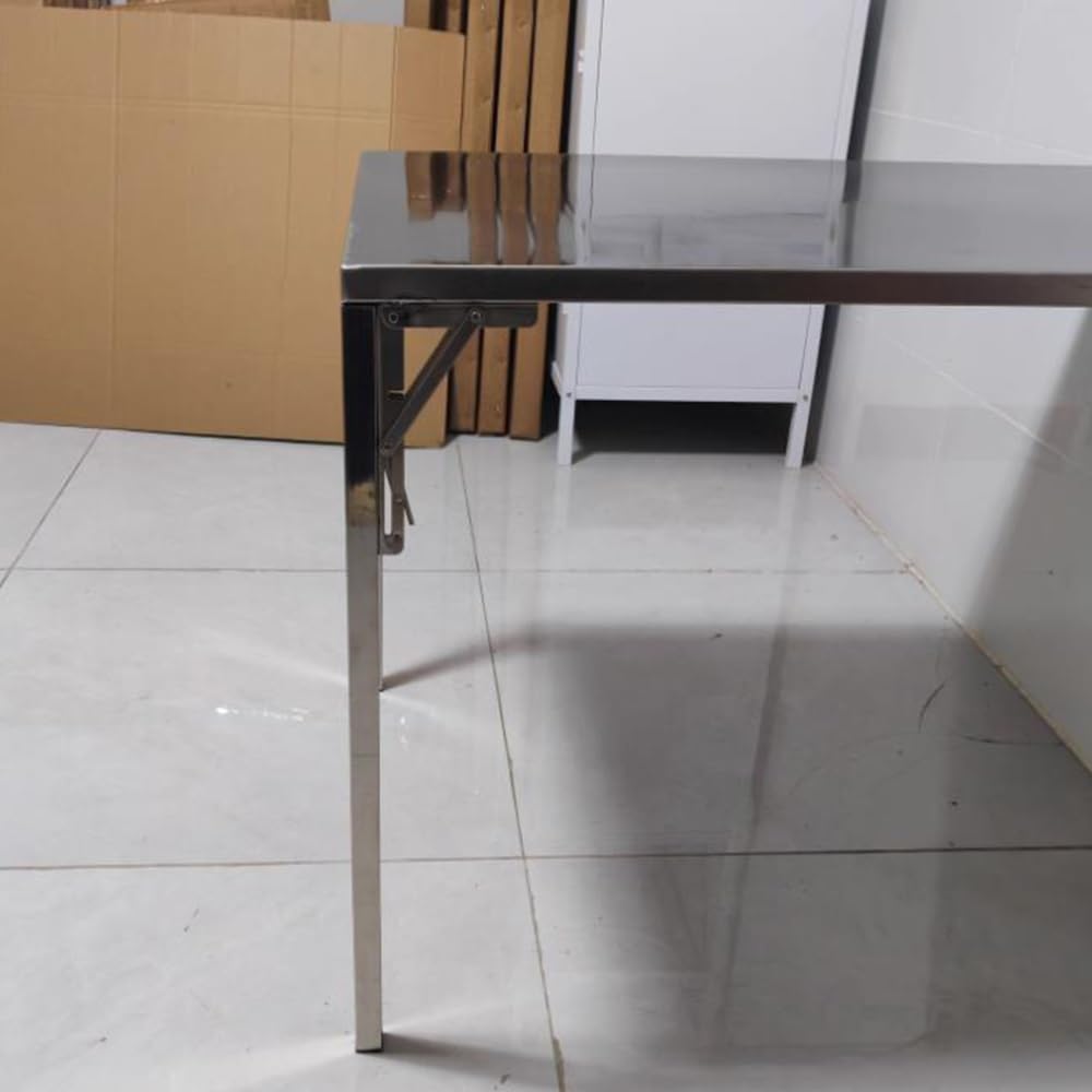 Table Murale Pliable Table À Rabat en Acier Inoxydable