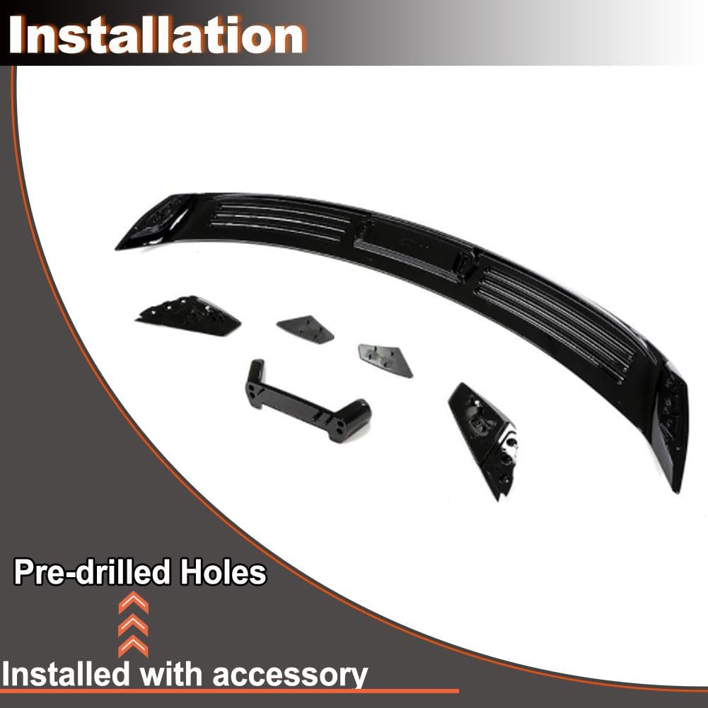 Gloss Black Trunk Spoiler for Ford Mustang GT Coupe 2015-2020 ABS Gloss Black Rear Boot Lid Highkick Wing Lip Factory Outlet