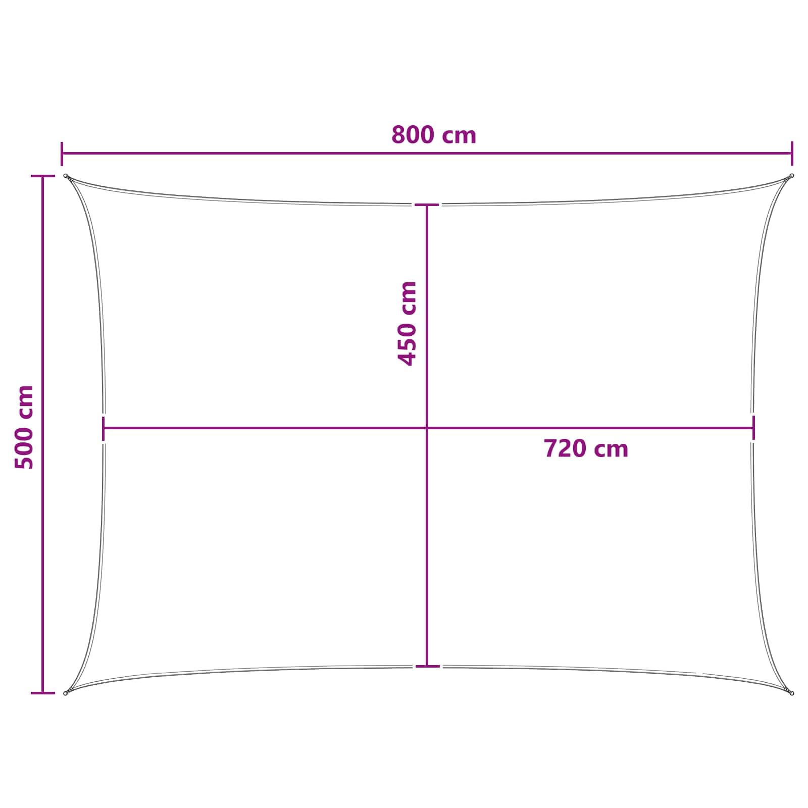 Sonnensegel Rechtwinklig 5x8m Winddurchlässig Schattennetz Anthrazit Weiß HDPE Sichtschutz Sonnenschutz für Garten Terrasse Balkon Camping Pavillon Outdoor