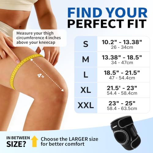 Image of CAMBIVO Knee Brace with Stabilizers, Gel Pad & Open Patella for Men & Women