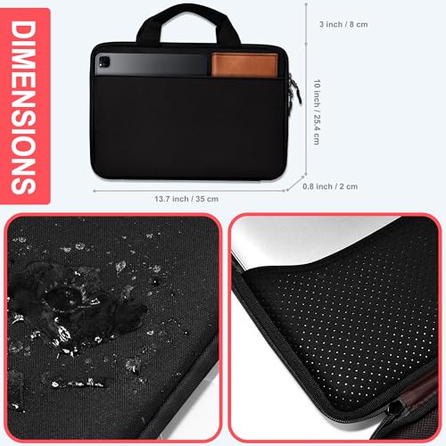Image of Hseok Laptop Case 13.3-14 Inch Sleeve,TSA Shockproof Computer Handbag,Compatible with MacBook Neo /Pro 14 M5 /M4 /M3 /M2 /M1,All Models 13.3 inch MacBook Air /Pro,XPS 13 /14,Most 13-14 Notebooks,B01k01