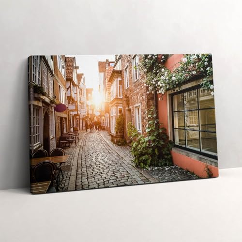 Toile Murale d'art Wallfluent Rue italienne 60x40cm Tableau Premium