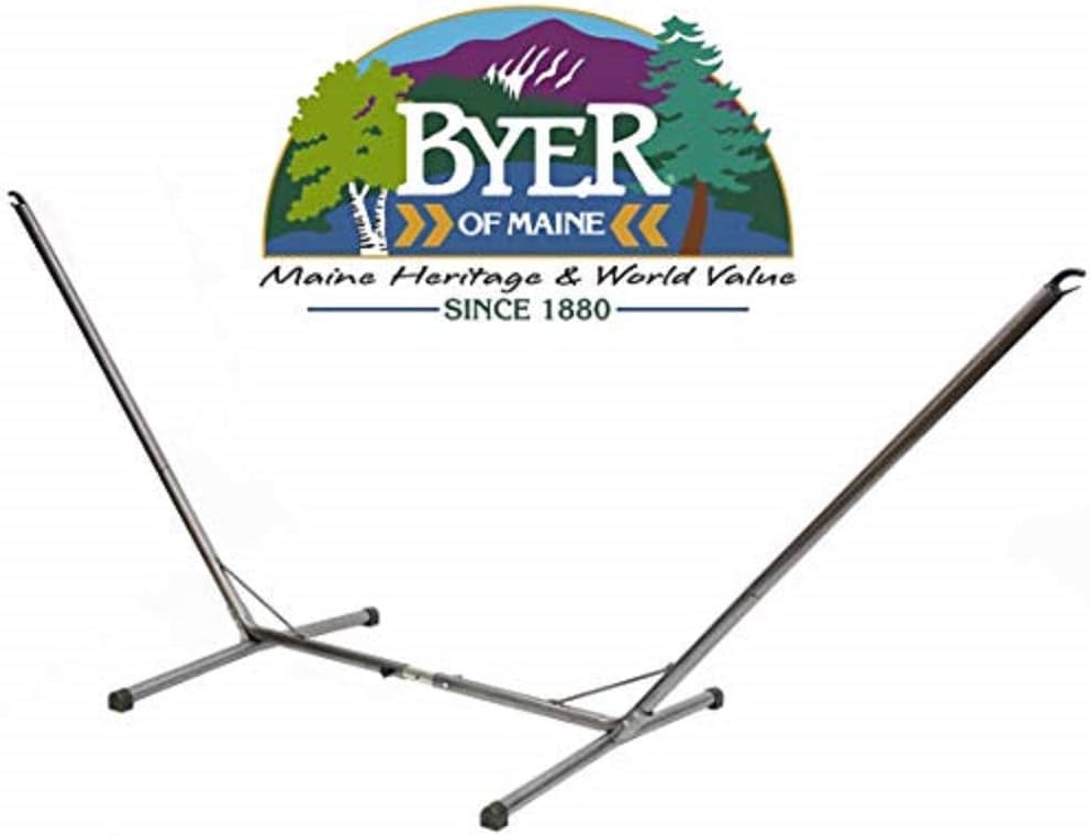 Byer of Maine Ceara Stand - Adjustable for Most Outdoor Single and Double Hammocks - Easy to Assemble & Take Apart - Stand Only - Holds Up to 440 lbs