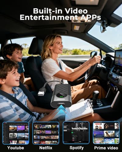 Image of CEROAN 2-in-1 Wireless CarPlay Adapter & Android Auto Wireless Adapter for Cars - Convert Wired to Wireless with Bluetooth 5.3 & 5GHz WiFi, Auto Reconnect, Lag-Free for iOS /Android (Ultra)