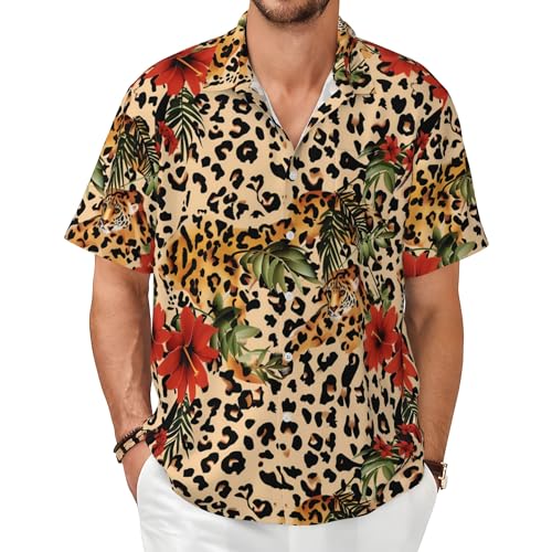 Funny Shirts for Men,Novelty Men's Hawaiian Shirts Short Sleeve Button Up Shirt Men Beach Outfit