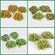 Cayway 24 PCS Static Flower Tufts Miniature Colorful Flower Cluster for Static Grass Tufts for Model Train Railroad Scenery DIY Miniature