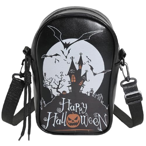 Novelty Pumpkin Crossbody Bag Devil Shoulder Bag Spooky Season Gothic Purses Funny Bag for Women Men