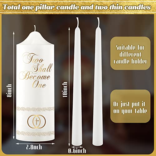 image for Frienda Unity Wedding Ceremony Set Candles Wedding Candles Set Cross W